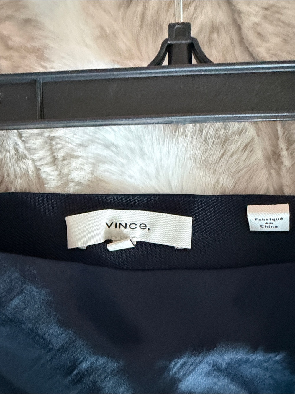 Vince Navy Blue Satin Bias Midi Skirt - Picture 3 of 4